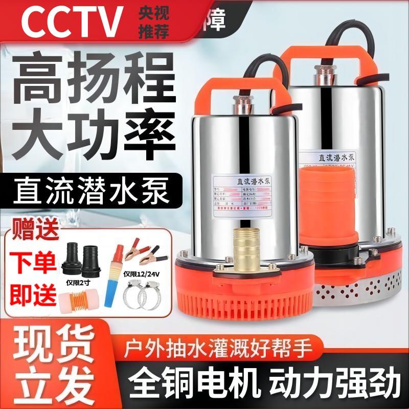 威乐直流潜水泵12V24V48V60V电瓶车电动车水泵小型灌溉农用抽水机