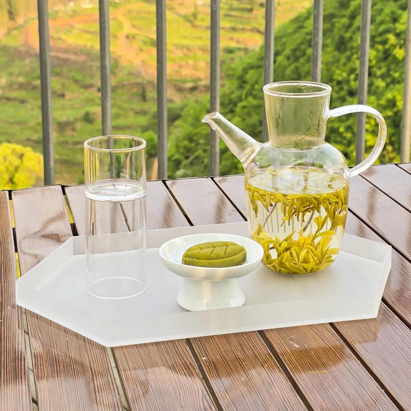中式水经注仿宋玻璃茶壶大容量绿茶壶高硼硅执壶煮茶壶花茶果茶壶