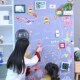 彩色磁性双层黑板墙贴磁力家用儿童涂鸦墙膜写字板教学可擦写无尘