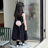 百搭女童包包洋气圆饼斜挎包公主手拎包外出配饰小女孩迷你零钱包