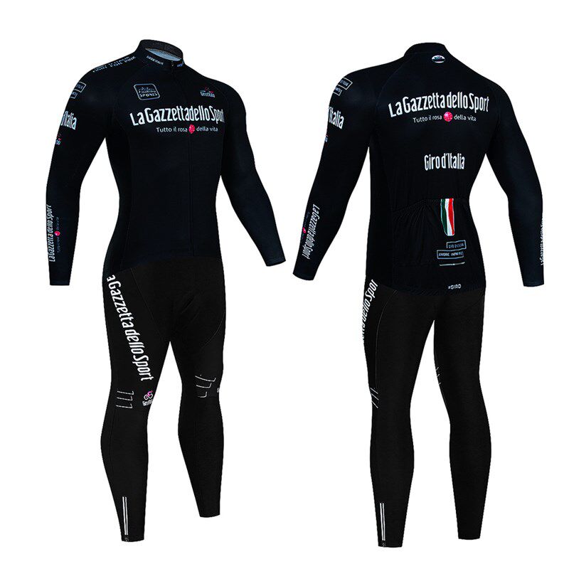 环意骑行服男长袖上衣红色骑行套装公路车自行车高弹女骑行裤春秋