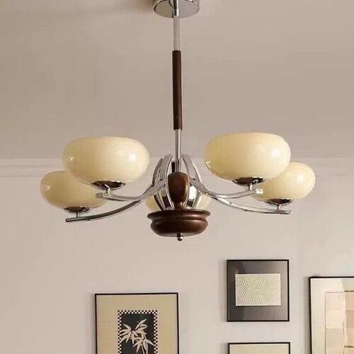 法式中古客厅吊灯具奶油风复