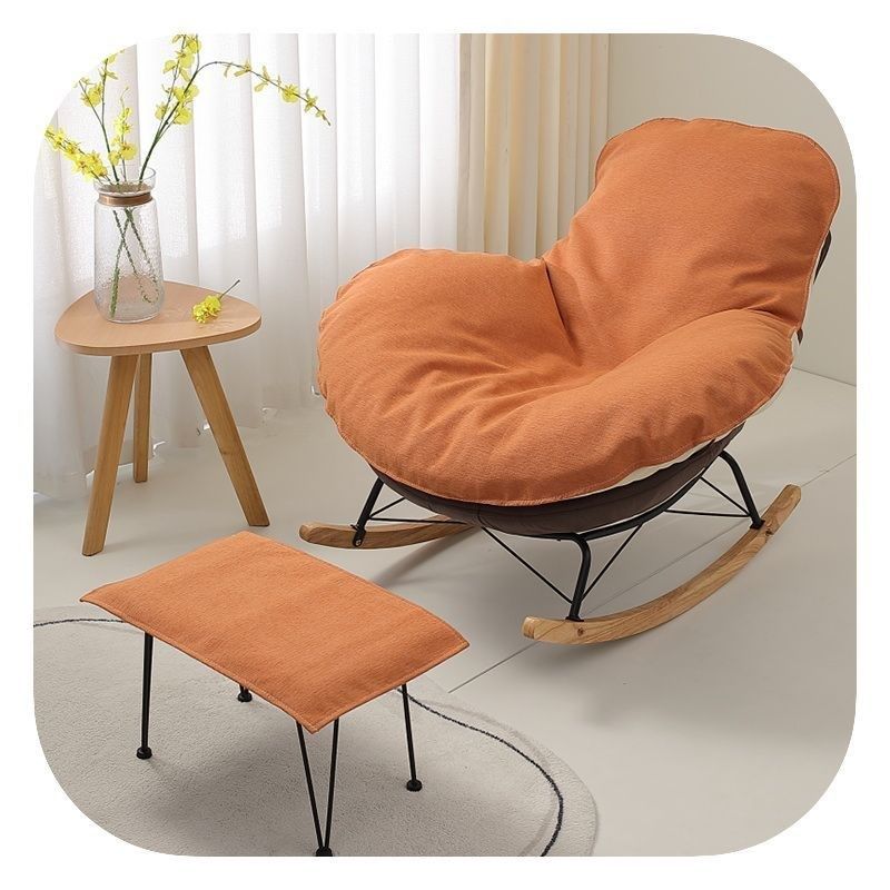 网红龙虾摇椅单人沙发垫单个椅子替换套罩盖布摇椅懒人躺椅垫坐垫
