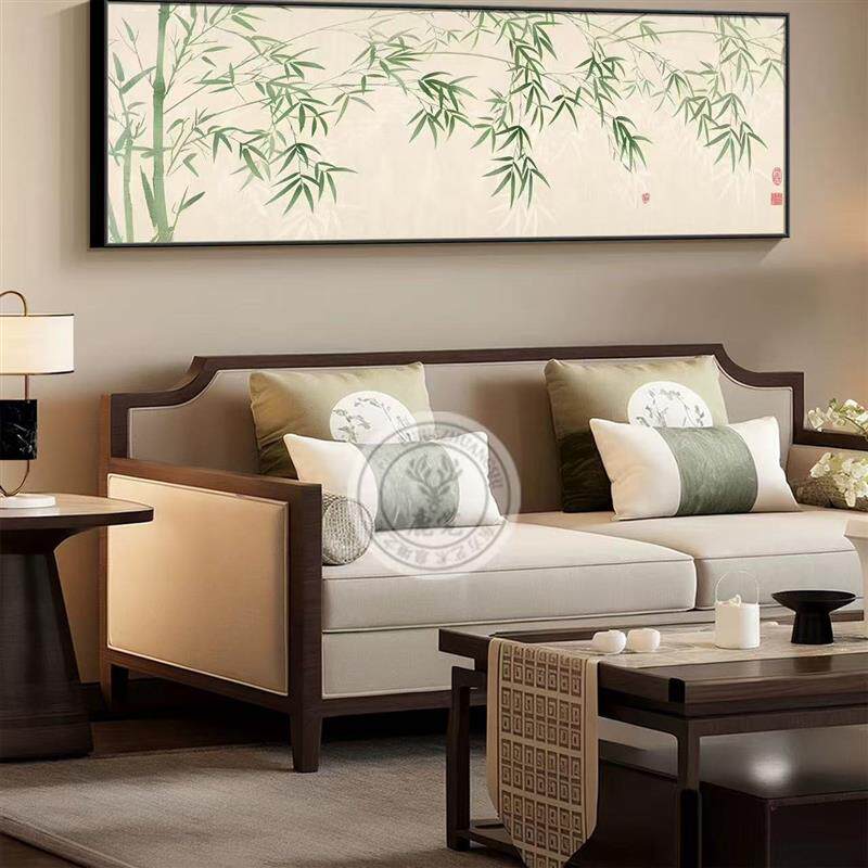 玉兰花挂画客厅沙发背景墙装饰画中式卧室床头画宋氏美学花卉壁画