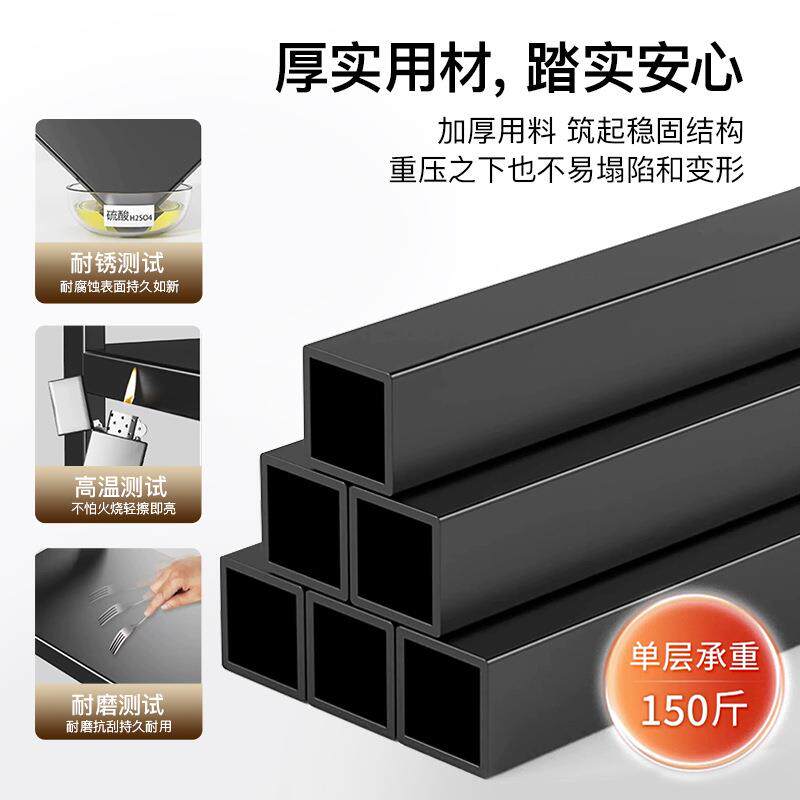 厨房微波炉架台面多功能家用置物架双层三层适用伸缩微波炉架子