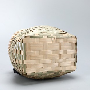 手工竹编小背篓鱼篓竹筐制品装饰幼儿园演出道具收纳筐竹篮采茶篓