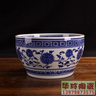 78寸筒子青花陶瓷碗 大号碗 汤碗 深碗 面碗 调料碗 家用传统复古