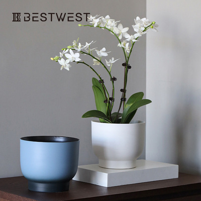博西家居北欧简约底部打孔陶瓷花瓶轻奢花器客厅电视柜餐桌花盆