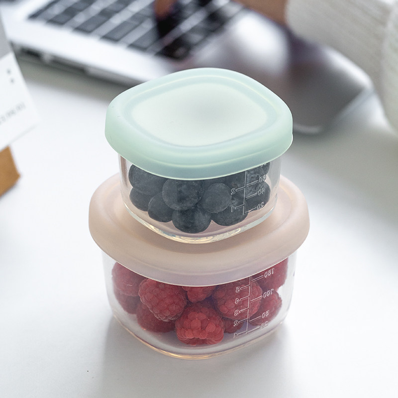 ARASIGAWA迷你保鲜盒食品级硅胶小罐子零食糖分装密封便携水果盒