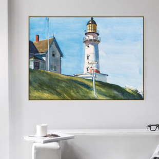 霍普欧式风景油画客厅沙发背景装饰画卧室壁画餐厅挂画无框画有框