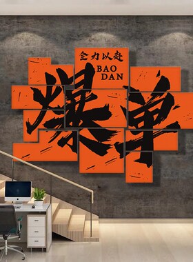 开门红办公司室2024新年装饰画职场氛围布置电商企业销售文化墙贴