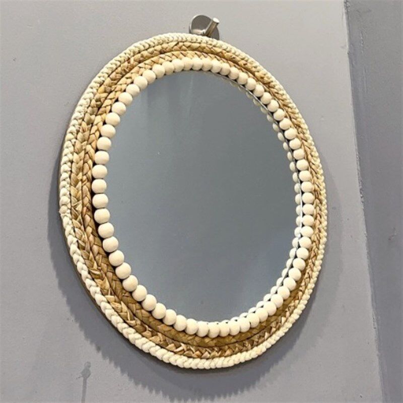 藤编梳化妆创意艺术户外拍摄装饰道具圆镜挂镜民宿客厅玄关墙壁,住宅家具,装饰镜,淘宝优惠券,粉丝福利购,淘宝优惠卷