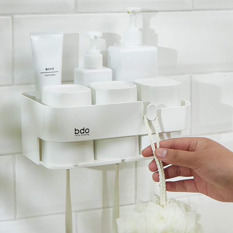 BDO牙刷置物架多功能漱口杯收纳架卫生间免打孔壁挂浴室创意沥水,家庭/个人清洁工具,牙刷架/牙具座,淘宝优惠券,粉丝福利购,淘宝优惠卷