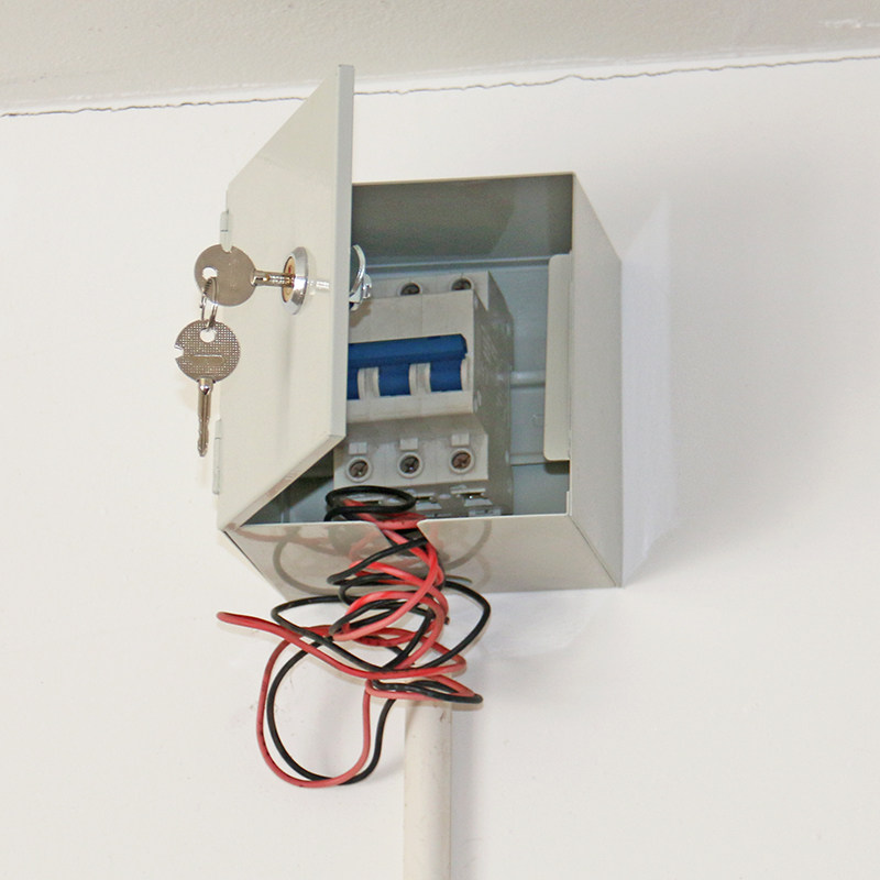 3p空气开关带漏电保护盒带锁防盗电c45保护箱防水盒楼梯间防触碰