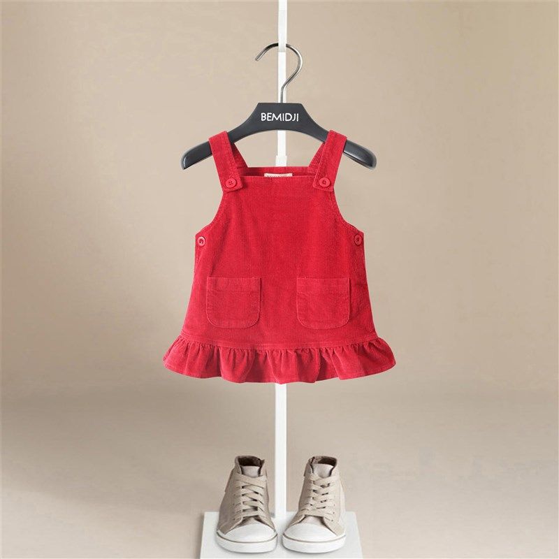 洋气可爱女童红色吊带裙灯芯绒秋冬女宝宝背带裙鱼尾公主裙儿童装,童装/婴儿装/亲子装,连衣裙,淘宝优惠券,粉丝福利购,淘宝优惠卷