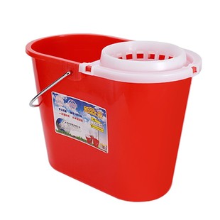 珠江牌加厚塑料地拖桶家用老式大号手压挤水手提拖把桶清洁长方形