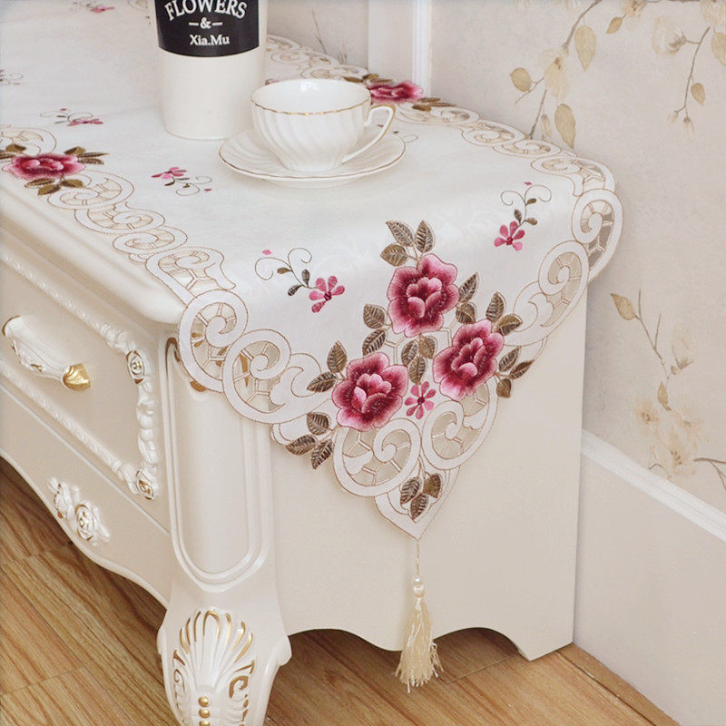 欧式茶几电视柜桌布布艺家用客厅鞋柜梳妆台盖布桌旗台布防尘巾罩,居家布艺,桌布,淘宝优惠券,粉丝福利购,淘宝优惠卷