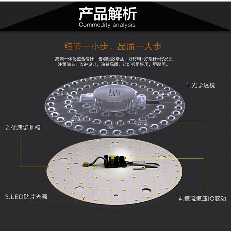 led吸顶灯改造灯板模组灯芯圆形三色遥控H型灯珠贴片灯带光源灯管,家装灯饰光源,LED球泡灯,淘宝优惠券,粉丝福利购,淘宝优惠卷