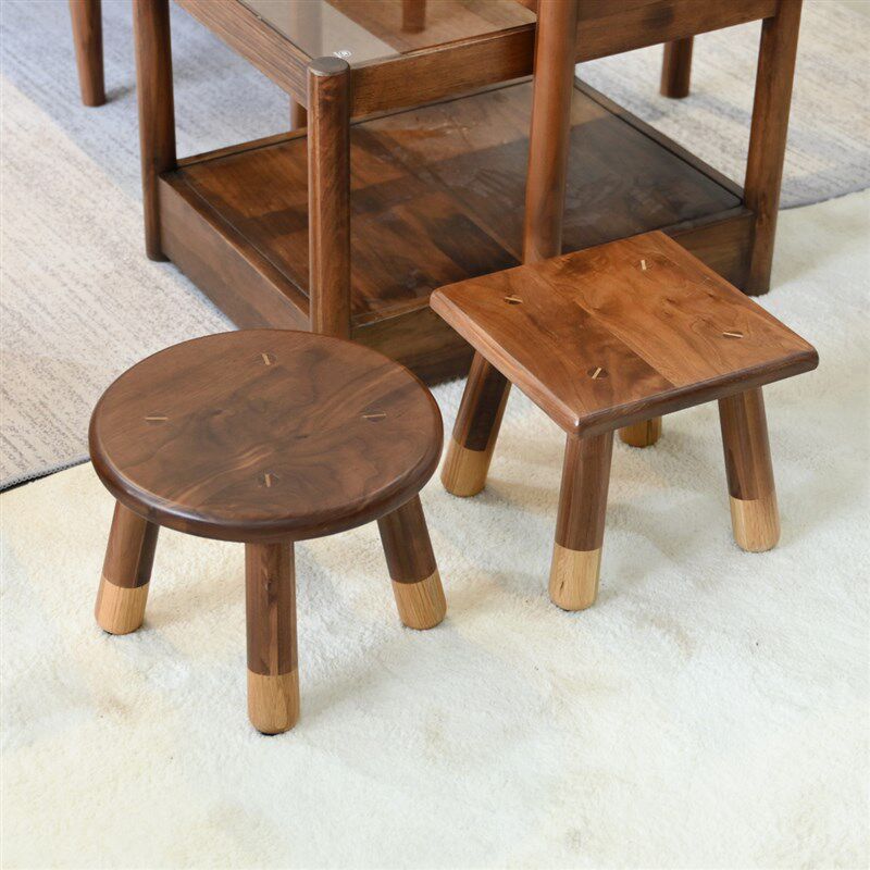 黑胡桃木 儿童实木小凳子 家用矮凳宝宝原木方凳 圆凳 饼干小板凳,住宅家具,矮凳,淘宝优惠券,粉丝福利购,淘宝优惠卷
