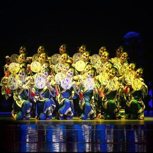 云川之舞一把酸枣儿童团扇舞蹈演出服小荷风采女童古典舞表演服装