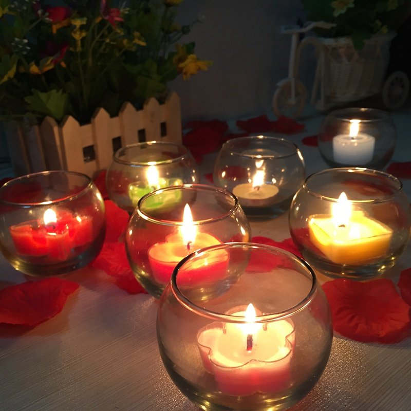 蜡烛浪漫 创意表白求爱婚庆惊喜烛光晚餐爱心形 七夕场景布置道具