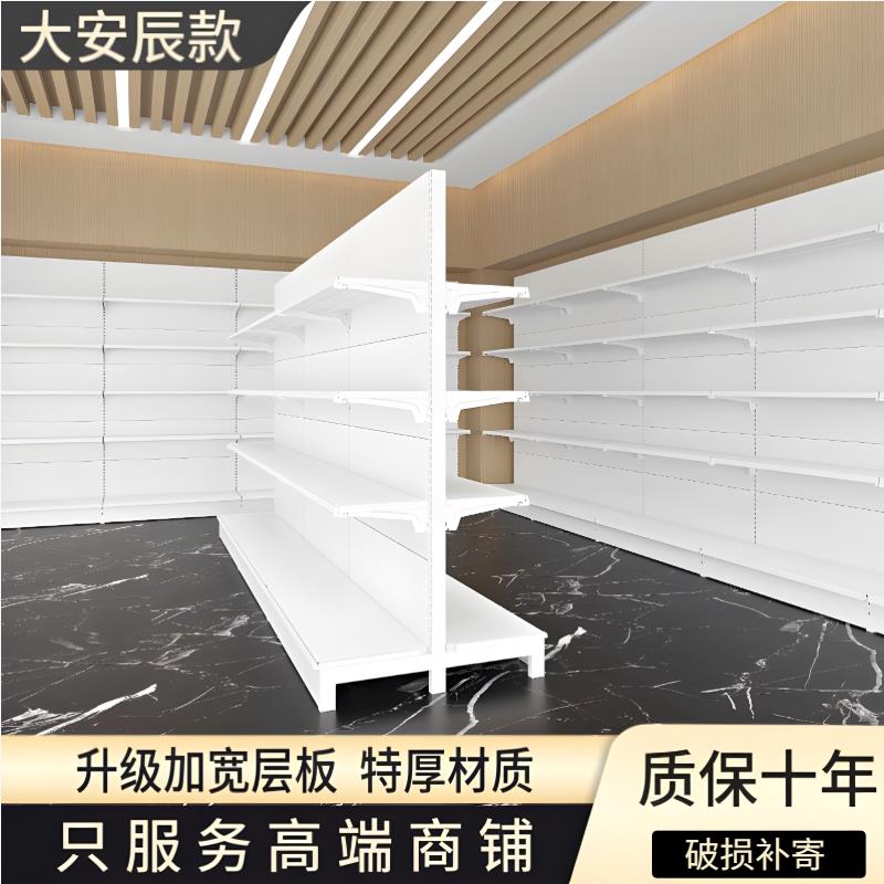 加宽超市货架展示架小卖部便利店多功能单面靠墙双面多层置物架子