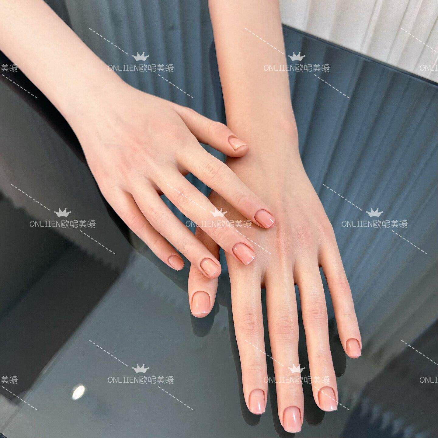 美甲手模矽胶手模美甲练习彷真手模骨骼造型美甲假手模具珠宝道具