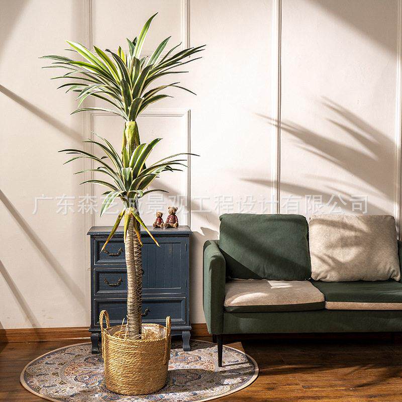 龙舌兰龙血树北欧假树盆栽室内造景观落地装饰绿植物摆件北欧风