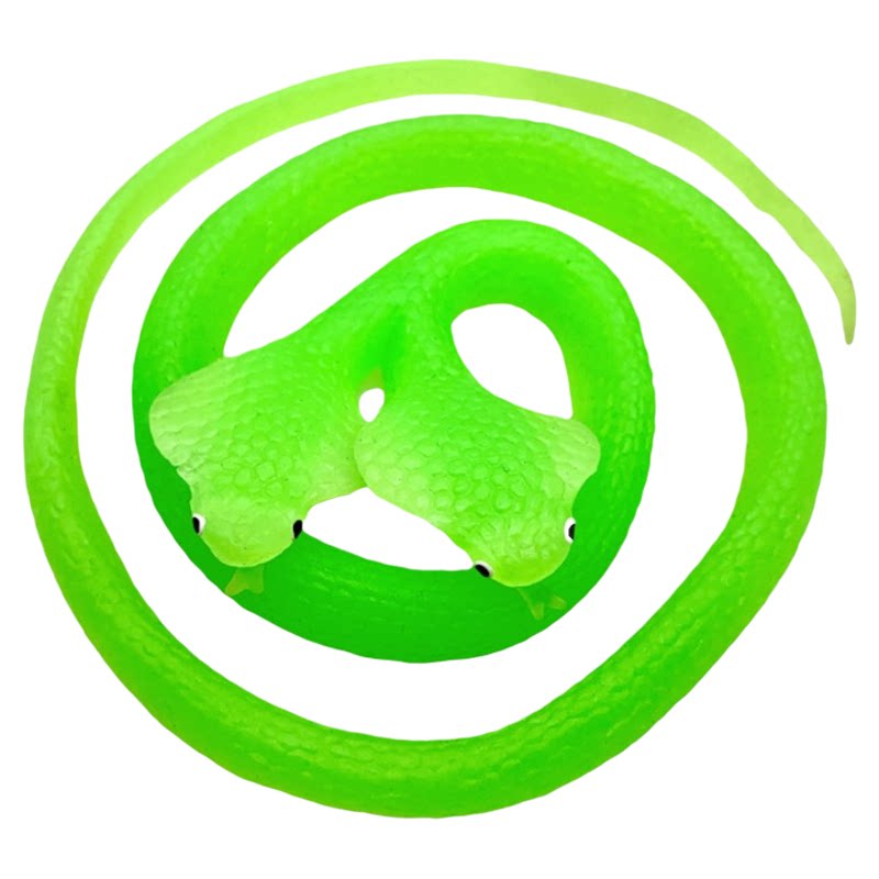 软胶蛇仿真蛇荧光绿小蟒蛇儿童玩具假蛇眼镜蛇动物模型仿真玩具