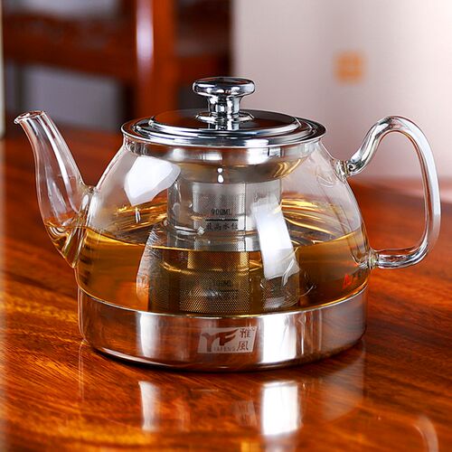 雅风耐高温玻璃烧水茶壶家用加厚电磁炉煮茶壶不锈钢过滤冲泡茶器