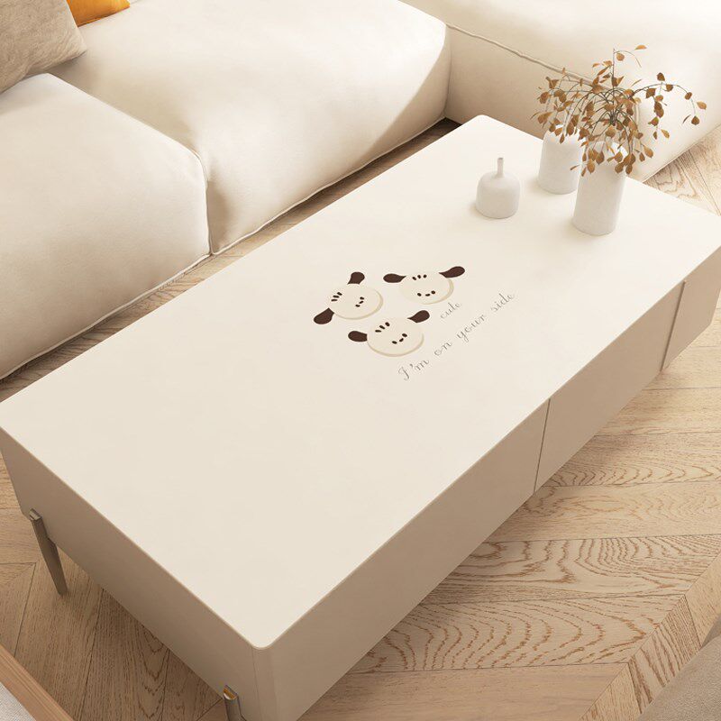 奶油风茶几垫高级感防水防烫电视柜台面保护垫卡通茶几布茶几桌垫,居家布艺,桌布,淘宝优惠券,粉丝福利购,淘宝优惠卷