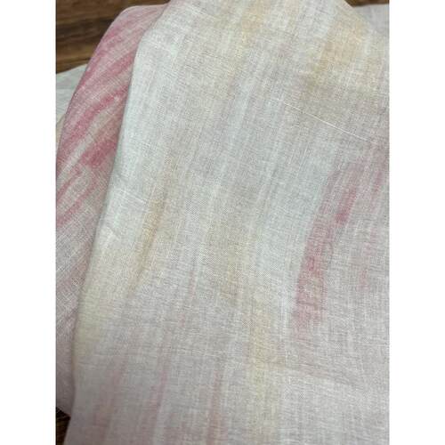 布久以逅中式覆古苎麻印花衬衫面料汉服麻料国风连衣裙布料 抹茶