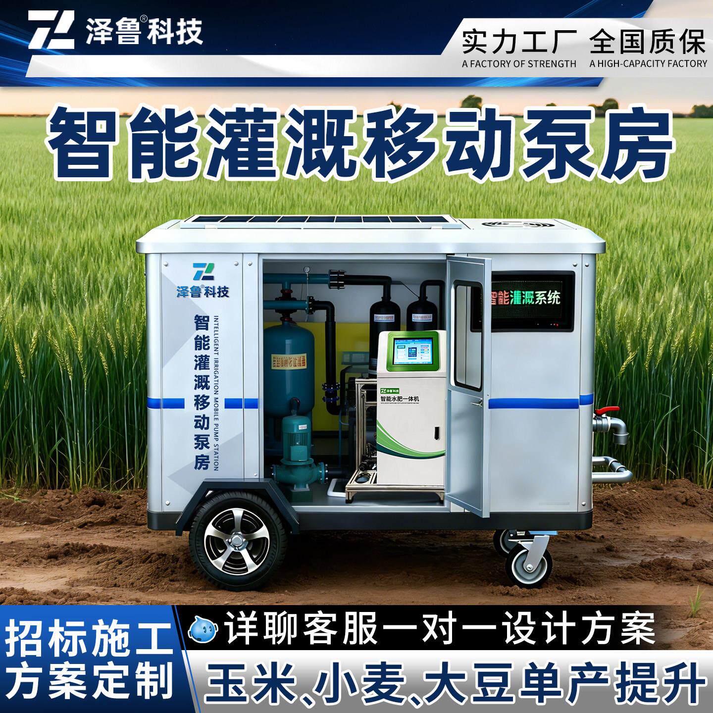 智能灌溉移动泵房水肥一体机高标准农田滴喷灌施肥一体化设备泵站
