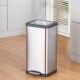 长方形不锈钢大号垃圾桶办公室家用客厅卧室厨房脚踏带盖创意酒店