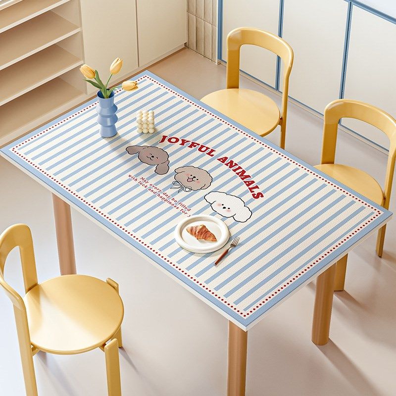 奶油风餐桌垫防水防油免洗餐桌桌布家用防烫隔热茶几桌垫保护垫子,居家布艺,桌布,淘宝优惠券,粉丝福利购,淘宝优惠卷