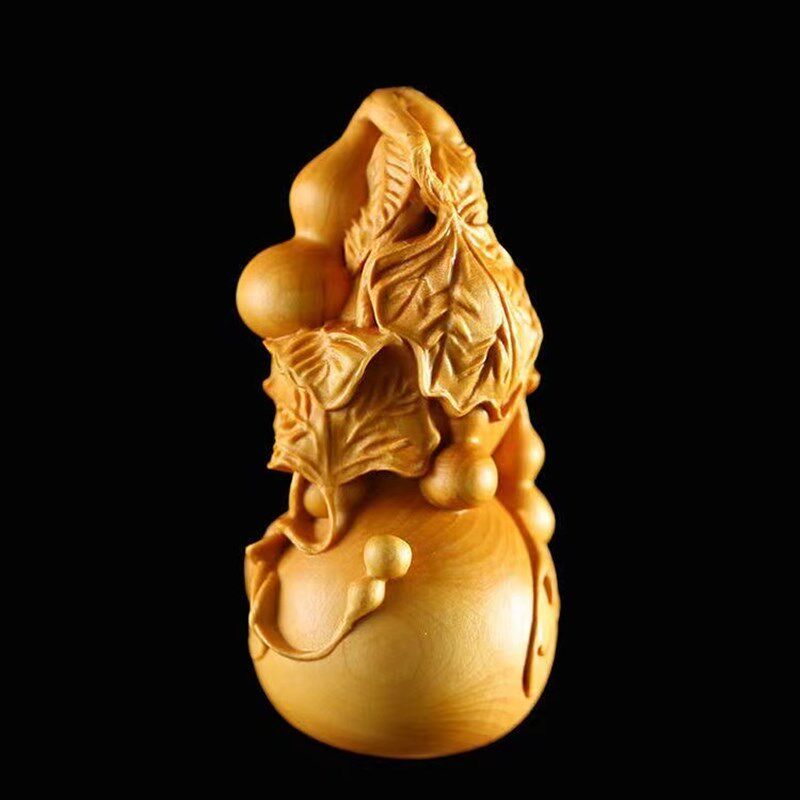 崖柏木雕手把件多子葫芦雕刻工艺礼品摆饰实木把玩吊饰文玩礼品葫