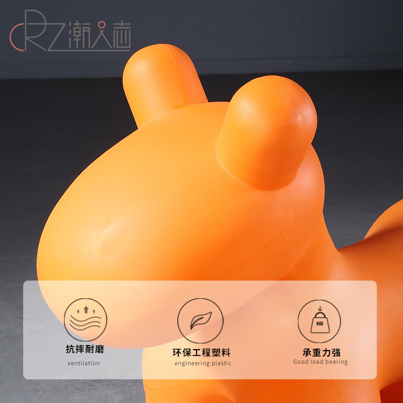 网红小马椅创意家用塑料儿童椅拍照卡通马仔凳矮凳幼儿园宝宝椅子