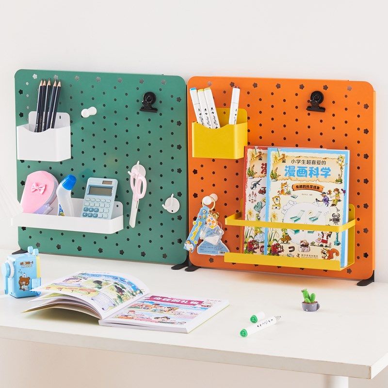 桌面洞洞板收纳置物架可立夹式金属免打孔书桌办公工位展示架挂板,住宅家具,搁板/置物架/家用陈列架,淘宝优惠券,粉丝福利购,淘宝优惠卷