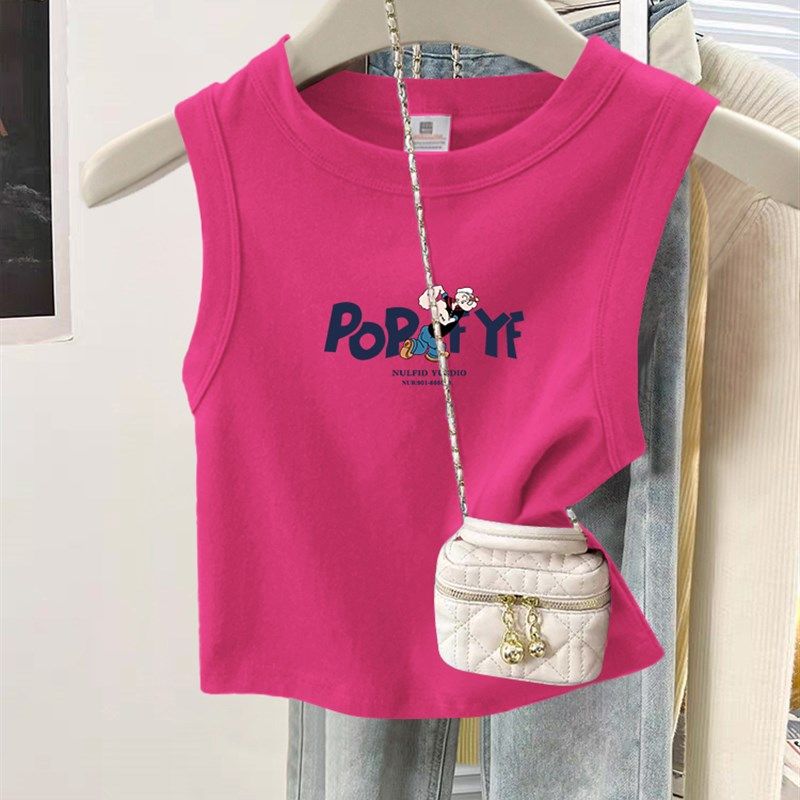 超火修身短款小上衣2024夏季新款小个子重磅纯棉t恤吊带背心女款,女装/女士精品,背心吊带,淘宝优惠券,粉丝福利购,淘宝优惠卷