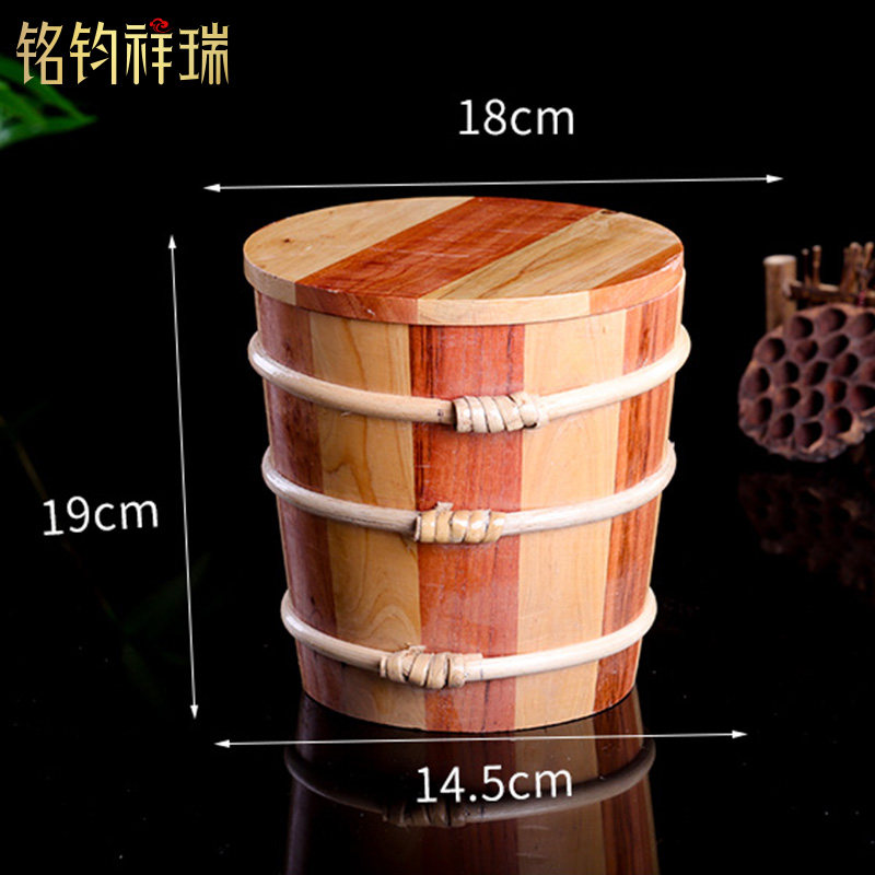 铭钧祥瑞/糌粑桶圆形酸奶桶实木桶木质米桶米箱家用箱米缸面粉桶,特色手工艺,其他,淘宝优惠券,粉丝福利购,淘宝优惠卷