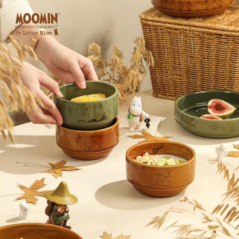 moomin姆明餐具复古家用碗盘可爱卡通陶瓷米饭碗盘子菜盘子易清洗,餐饮具,碗,淘宝优惠券,粉丝福利购,淘宝优惠卷