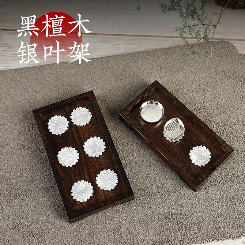 黑檀木银叶架云母架珍珠母贝隔火空熏香道用品工具香道入门