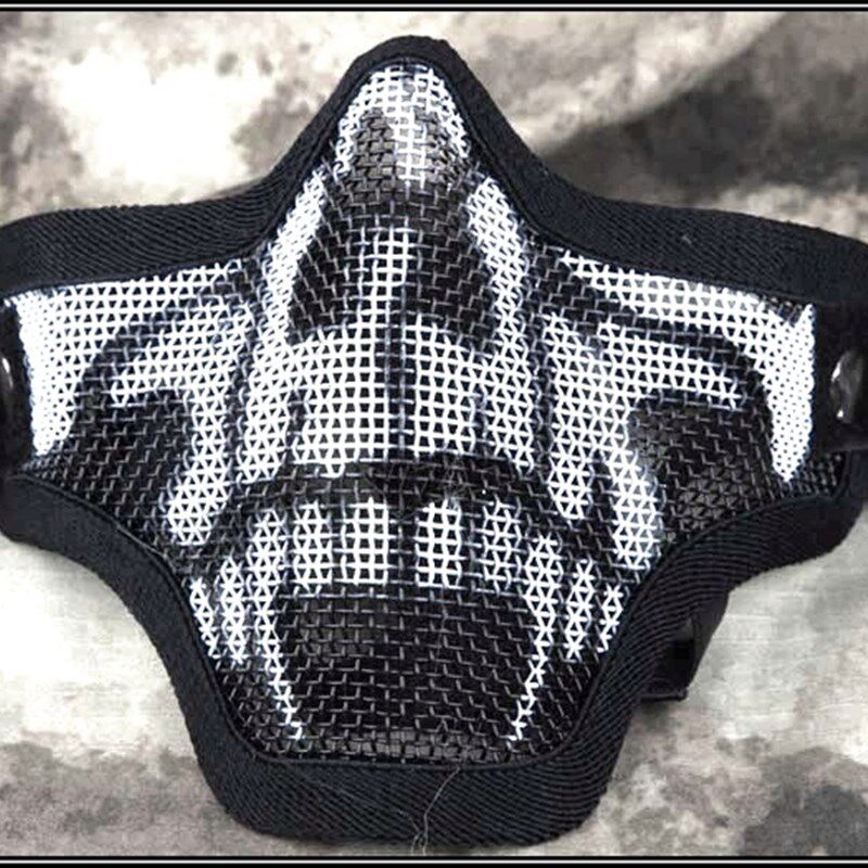 CM01酋长防护游戏装备半脸钢丝网面具野战面罩骷髅护齿防护面具,户外/登山/野营/旅行用品,面罩,淘宝优惠券,粉丝福利购,淘宝优惠卷