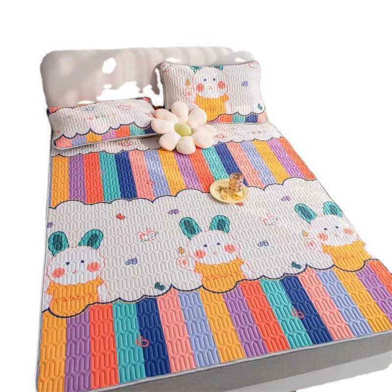 乳胶凉席三件套学生宿舍家用冰感丝床垫床单可水洗折叠软席空调席,床上用品,乳胶席,淘宝优惠券,粉丝福利购,淘宝优惠卷