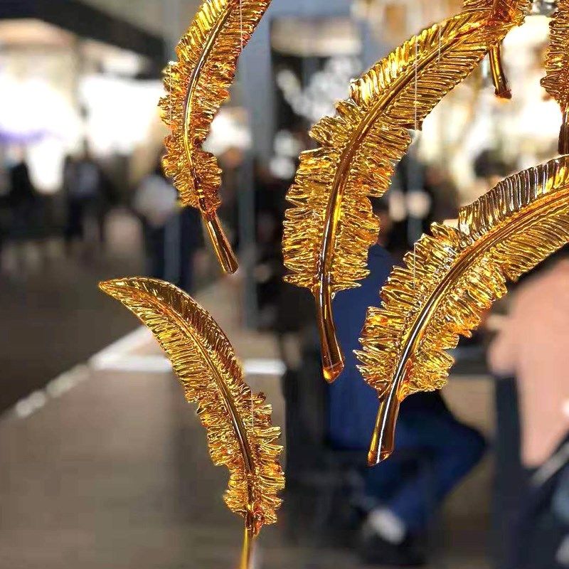 创意羽毛吊线灯酒店别墅售楼部大堂美容院沙盘大厅琉璃装饰工程灯,家装灯饰光源,酒店/宴会厅/餐饮吊灯,淘宝优惠券,粉丝福利购,淘宝优惠卷