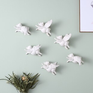 创意陶瓷小猪仔挂饰墙壁客厅房间背景墙壁饰个性可爱飞猪壁挂装饰