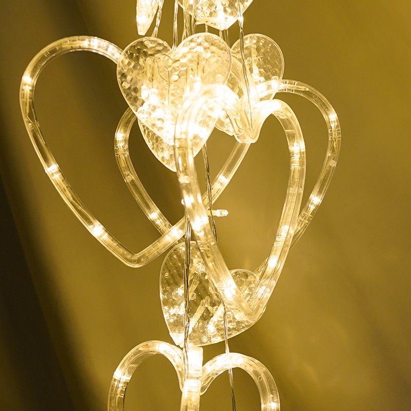 网红爱心led灯带走廊瀑布灯床帘窗帘星形灯插电款 房间装饰卧室,节庆用品/礼品,装饰灯,淘宝优惠券,粉丝福利购,淘宝优惠卷