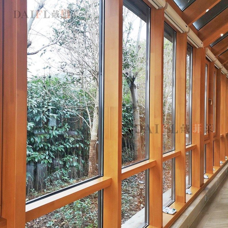 别墅中欧式铝包木阳光房别墅断桥铝门窗封阳台隔音隔热平开落地窗,基础建材,钢结构阳光房,淘宝优惠券,粉丝福利购,淘宝优惠卷