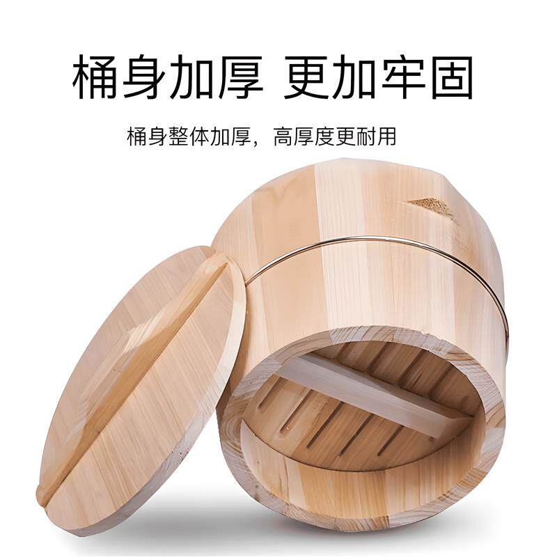 木桶饭蒸饭桶餐馆商用大号蒸米饭专用杉木桶纯手工实木家用大小号