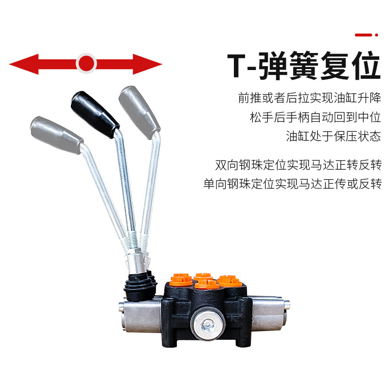 新款ZD102多路阀单双向液压手动换向阀分配器手动控制阀油缸马达
